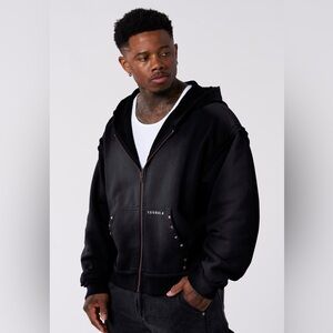 YOUNGLA DECONSTRUCTED TERRY HOODIES